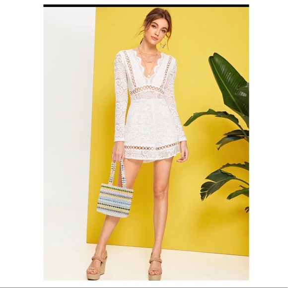 Faro white lace Romper - Picture 3 of 5